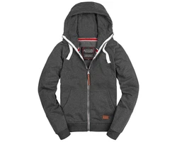 Alessandro Salvarini Herren Sweatjacke Kapuzenpullover Jacke Kapuze Hoodie Sweater AS192 Dunkelgrau/Grau/Hellgrau