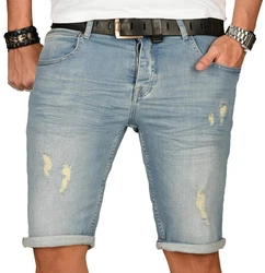 Alessandro Salvarini Shorts ASCanluca Hellblau/Beige