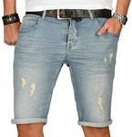 Alessandro Salvarini Shorts ASCanluca Hellblau/Beige