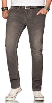 Alessandro Salvarini Straight-Jeans ASElia (Elia) Khaki/Grau/Braun/Beige
