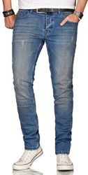 Alessandro Salvarini Straight-Jeans ASElia (Elia) Hellblau/Blau
