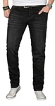 Alessandro Salvarini Straight-Jeans ASGenova Schwarz/Dunkelgrau/Orange