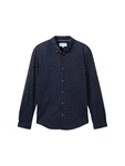 TOM TAILOR Denim Langarmhemd Dunkelblau/Hellblau/Blau