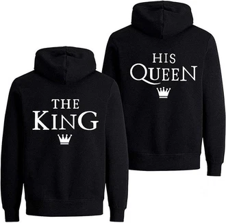 Couples Shop Kapuzenpullover The King & His Queen Hoodie für Paare