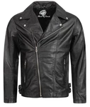 Rock Creek Lederjacke H-182 Creme/Schwarz/Grau