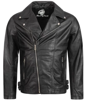 Rock Creek Lederjacke H-182 Creme/Schwarz/Grau