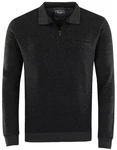 Hajo Sweatshirt Herren Modisch Bügelfrei Dunkelgrau/Grau/Schwarz