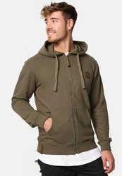 Indicode Strickpullover Braidwood Dunkelgrün/Khaki/Braun