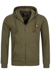 Indicode Strickpullover Braidwood Dunkelgrün/Khaki/Braun