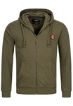 Indicode Strickpullover Braidwood Dunkelgrün/Khaki/Braun