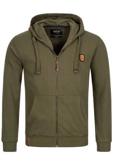 Indicode Strickpullover Braidwood Dunkelgrün/Khaki/Braun