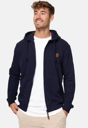 Indicode Strickpullover Braidwood Hellblau/Dunkelblau/Braun