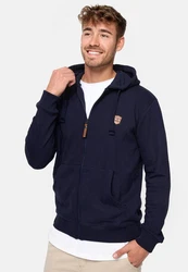 Indicode Strickpullover Braidwood Hellblau/Dunkelblau/Braun