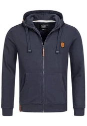 Indicode Strickpullover Braidwood Hellblau/Dunkelblau/Braun
