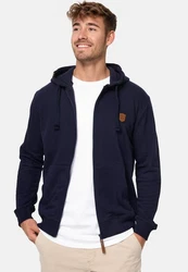 Indicode Strickpullover Braidwood Hellblau/Dunkelblau/Braun