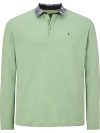 Langarm-Poloshirt EARL DAREN mit Details in Paisley-Muster