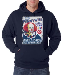 Kapuzenpullover Pennywise Herren Hoodie Pullover mit modischem Clown Print