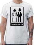 Shirtracer T-Shirt Game Over JGA Herren Grau/Gelb/Silber/Braun/Weiß/Hellgrau