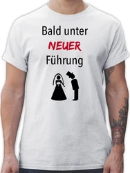 Shirtracer T-Shirt Bald unter neuer Führung JGA Männer Rot/Grau/Braun