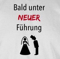 Shirtracer T-Shirt Bald unter neuer Führung JGA Männer Rot/Grau/Braun