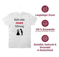Shirtracer T-Shirt Bald unter neuer Führung JGA Männer Rot/Grau/Braun