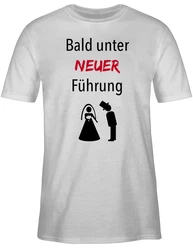 Shirtracer T-Shirt Bald unter neuer Führung JGA Männer Rot/Grau/Braun