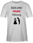 Shirtracer T-Shirt Bald unter neuer Führung JGA Männer Rot/Grau/Braun
