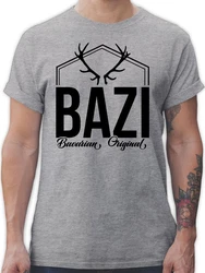 Shirtracer T-Shirt Bazi Original Bavarian Bayern Männer Grau/Lila/Bordeaux/Rosa/Rot