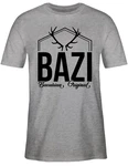Shirtracer T-Shirt Bazi Original Bavarian Bayern Männer Grau/Lila/Bordeaux/Rosa/Rot