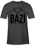 Shirtracer T-Shirt Bazi Original Bavarian Bayern Männer Grau/Lila/Rot/Rosa/Bordeaux