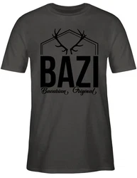 Shirtracer T-Shirt Bazi Original Bavarian Bayern Männer Grau/Lila/Rot/Rosa/Bordeaux