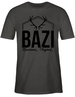 Shirtracer T-Shirt Bazi Original Bavarian Bayern Männer Grau/Lila/Rot/Rosa/Bordeaux