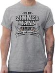 Shirtracer T-Shirt Ich bin Zimmermann Handwerker Geschenke Gelb/Braun/Grün/Dunkelrot/Rot