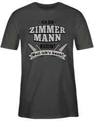 Shirtracer T-Shirt Ich bin Zimmermann Handwerker Geschenke Braun/Grün