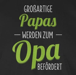 Shirtracer T-Shirt Groartige Papas werden zum Opa befrdert Dunkelgrün/Grün