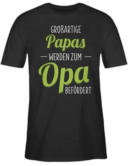 Shirtracer T-Shirt Groartige Papas werden zum Opa befrdert