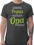 Shirtracer T-Shirt Groartige Papas werden zum Opa befrdert Dunkelgrün/Grün