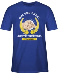 Shirtracer T-Shirt Opa und Enkel - beste Freunde fürs Leben Opa Geschenke Blau/Braun