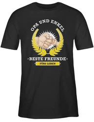 Shirtracer T-Shirt Opa und Enkel - beste Freunde fürs Leben Opa Geschenke Braun/Grau/Gold/Dunkelblau/Grün