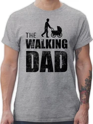 Shirtracer T-Shirt The Walking Dad Papa Grau/Dunkelgrau