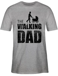 Shirtracer T-Shirt The Walking Dad Papa Grau/Dunkelgrau