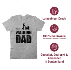 Shirtracer T-Shirt The Walking Dad Papa Grau/Dunkelgrau