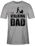 Shirtracer T-Shirt The Walking Dad Papa Grau/Dunkelgrau