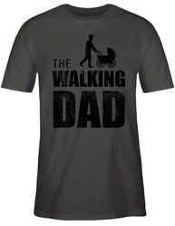 Shirtracer T-Shirt The Walking Dad Papa Grau/Dunkelgrau/Dunkelgrün/Khaki