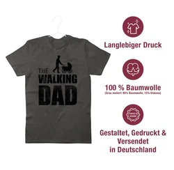 Shirtracer T-Shirt The Walking Dad Papa Grau/Dunkelgrau/Dunkelgrün/Khaki