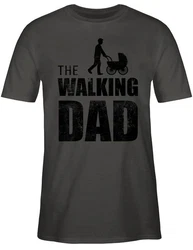 Shirtracer T-Shirt The Walking Dad Papa Grau/Dunkelgrau/Dunkelgrün/Khaki