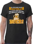 Shirtracer T-Shirt Ja ich habe auch Gefhle - Bier Sprüche Statement mit Spruch Beige/Braun/Schwarz/Dunkelgrau