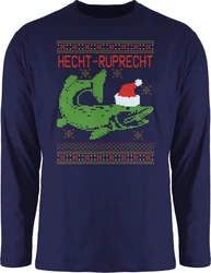 Shirtracer Rundhalsshirt Hecht Ruprecht Weihachten Kleidung Dunkelblau/Lila/Schwarz/Blau/Hellblau/Creme