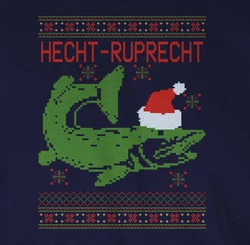 Shirtracer Rundhalsshirt Hecht Ruprecht Weihachten Kleidung Dunkelblau/Lila/Schwarz/Blau/Hellblau/Creme