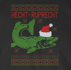 Shirtracer Rundhalsshirt Hecht Ruprecht Weihachten Kleidung Dunkelgrün/Creme/Dunkelgrau/Dunkelrot/Orange/Schwarz/Grün/Rot